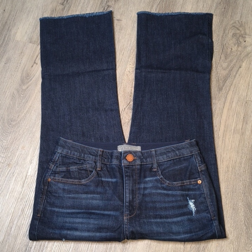 Wide Leg Bootcut  w/ 27" Inseam Stretch Waist Wit & Wisdom Size 10 sac303